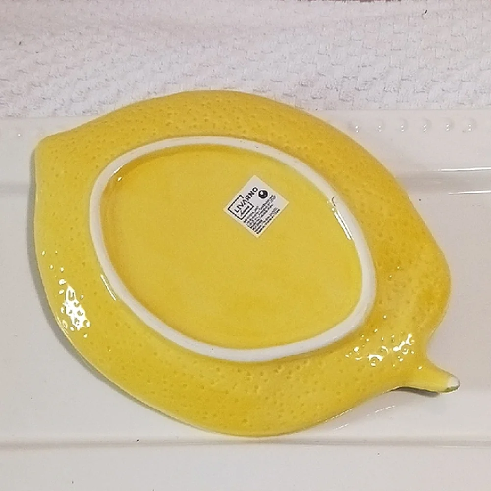 Livarno Home 🍋Lemon-Shaped Ceramic Platter 🍋🌿🍋🌿🍋🌿🍋